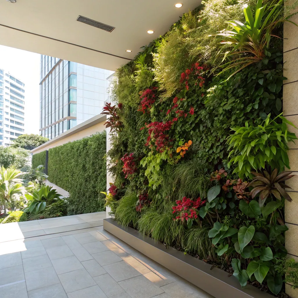 Example of a vertical garden
